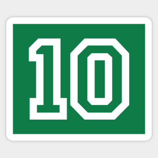 Sports Shirt #10 (white letters) Sticker